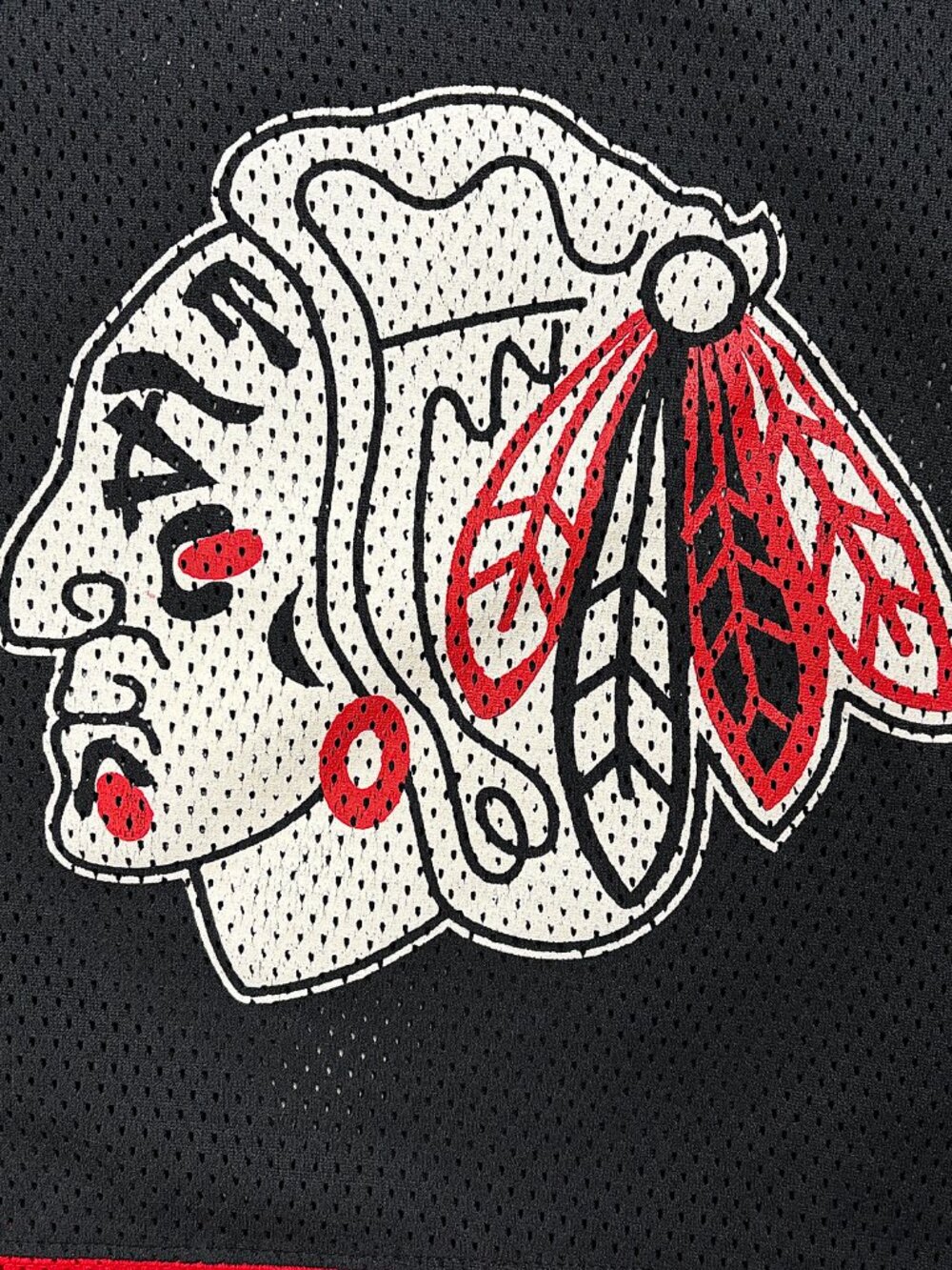 Vintage Blackhawks Local Kobe Hockey Jersey Black Red Sz XL #52 Retro - Picture 2 of 8
